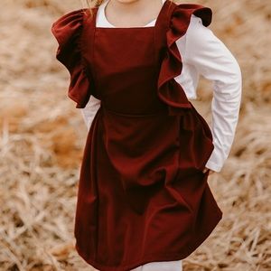 ❌Sold❌Victoria Ruffle Back Suspender Dress